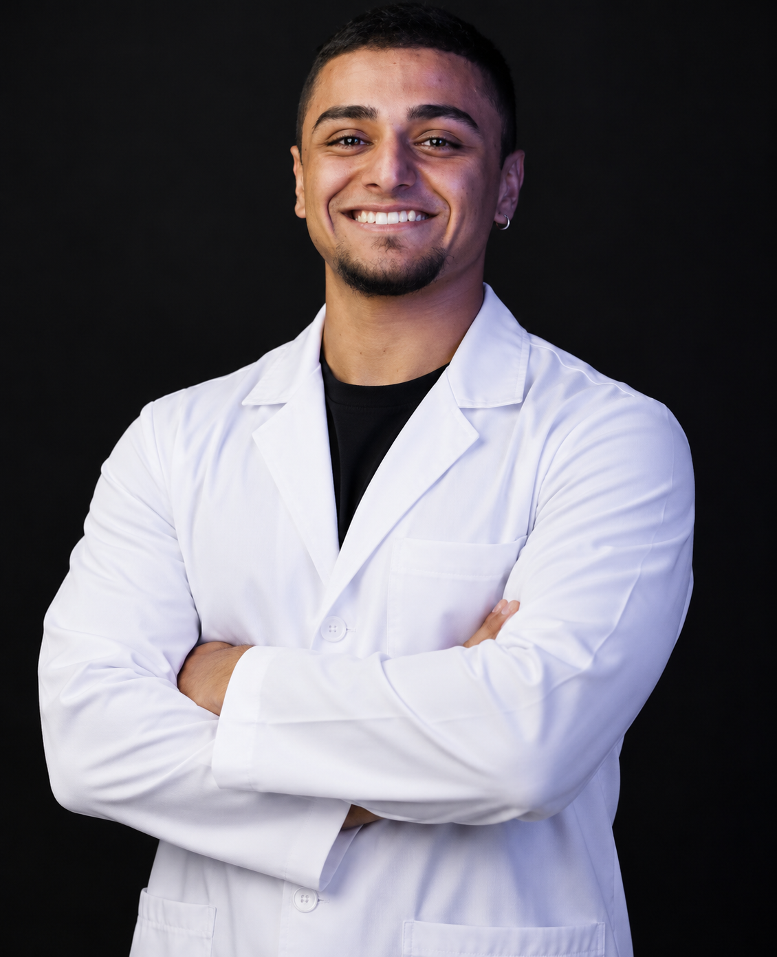 Khaled El Bacha, nutricionista, de jaleco branco